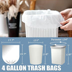 4 Gallon Small Trash Bags, Transparent - Image 3
