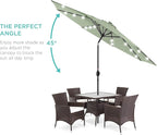 Best Choice Products 10ft Solar Polyester LED Lighted Patio Umbrella w/Tilt Adjustment and UV-Resistant Fabric - Image 2