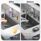 Stone Faucet Mat for Kitchen Sink, 2 Set/4PCS Quick Dry Diatomaceous Earth Tray - Image 5