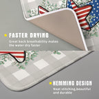Patriotic Dish Drying Mat for Kitchen Counter Cute Stars 4th of July Holiday - Image 3