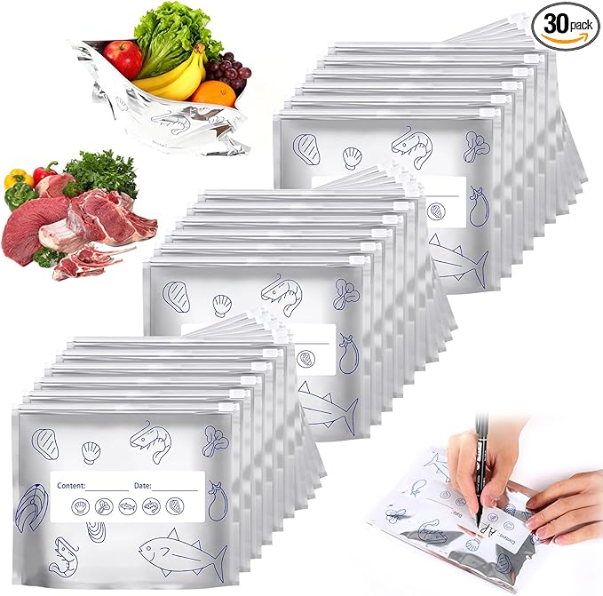 30PCS Reusable Aluminum Foil Sealable Storage Bags, Upgrade Reusable Aluminum by Unknown