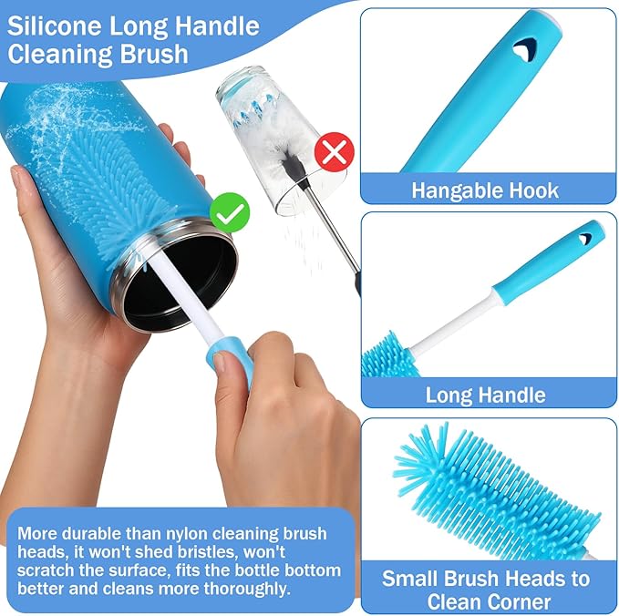 XANGNIER 3 PCS Water Bottle Cleaner Brush Set - Image 3