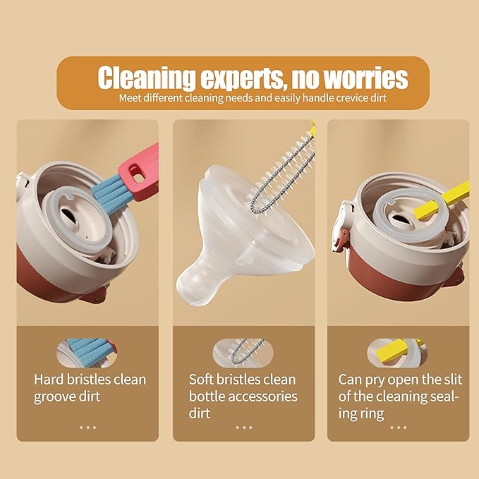 3 in 1 Cup Lid Gap Cleaning Brush Multifunctional Bottle Cleaning Brush - Image 3