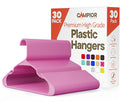 Pink Plastic Hangers 30 Pack– Heavy-Duty Plastic Hangers Slim and Space-Saving by Campior