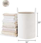 VIPOSCO Large Laundry Hamper, Tall Woven Rope Storage Basket - Image 5