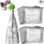 Reusable Aluminum Foil Sealable Storage Bags, 2026 New Resealable Vacuum Zipper by Unknown