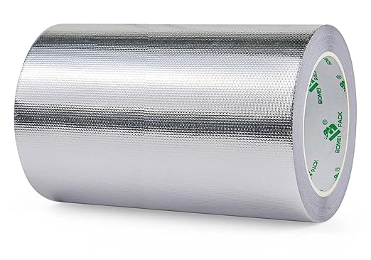 BOMEI PACK Adhesive Aluminum Foil Heat Shield Tape 1Pack 7inch x 66ft Barrier by BOMEIPACK