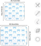 Blue Bow Ribbon Dish Drying Mat - Image 3