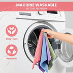 Microfiber Cleaning Cloth, 100 Pack Assorted Color Cleaning Rags - Image 7