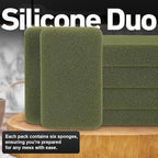 Casanero 6-Pack Silicone Scrubbing Sponges, Heavy-Duty, Non-Scratch | Reusable - Image 2