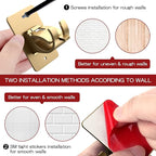 4 Pieces Self Adhesive Curtain Rod Bracket Universal Plastic Curtain Rod Holders - Image 5
