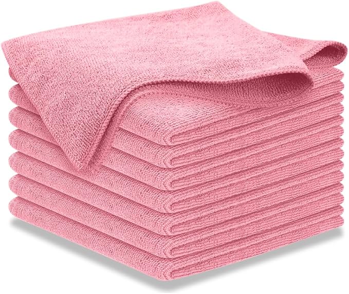 USANOOKS Microfiber Cleaning Cloth Light Pink by USANOOKS