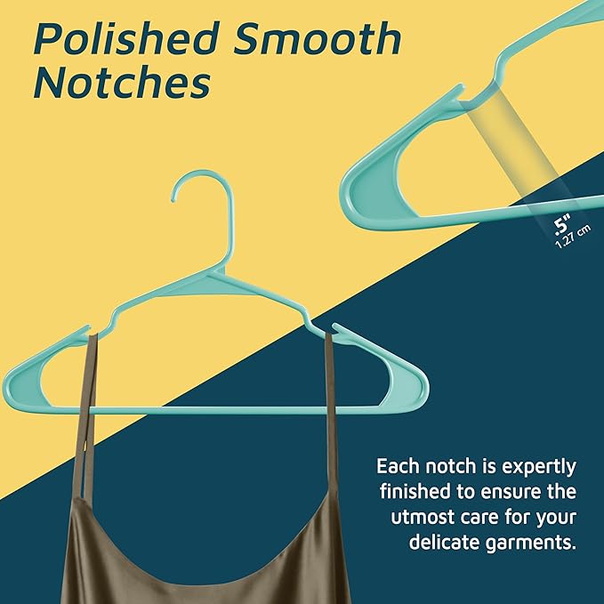 Lifemaster Plastic Clothes Hangers – Heavy Duty Hanger Set, - Image 7