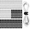 42 Pcs Silicone Cable Ties Reusable Cord Organizer Adjustable Data Cable Wraps by Tellegloww