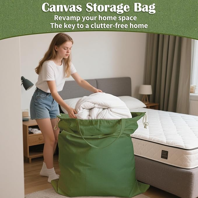 Canvas Laundry Bag 40"W x 35"H, Thick Canvas Laundry Bag - Image 6