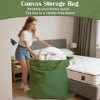 Canvas Laundry Bag 40"W x 35"H, Thick Canvas Laundry Bag - Image 6