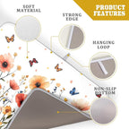 Poppy Flower Dish Drying Mat 18x24 Inch Floral Leaves Dish Drainer Protector - Image 4