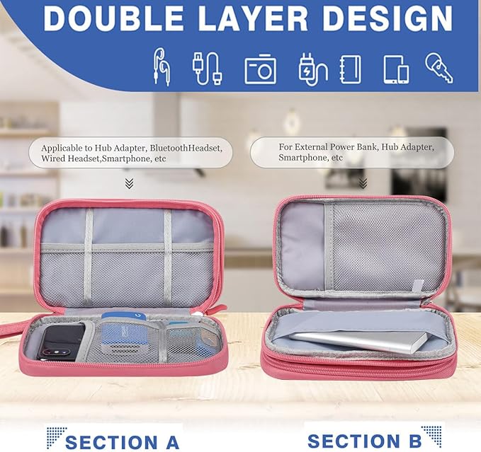 Travel Electronics Organizer, Waterproof Cable Organizer Bag, Accessories - Image 4