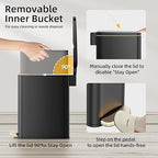 KUK Slim Bathroom Trash Can - Image 4