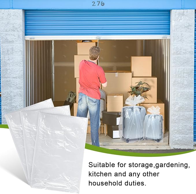 Fainne 10 Pack Extra Large Clear Plastic Storage Bags 55 x 67 Inch 3.94 Mils - Image 6