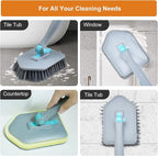 Long Handled Scrub Brush for Shower, 3-in-1 Cleaning Brushes - Image 6