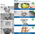 The Ultimate Kitchen Sink Solution: 3-in-1 Drain Strainer & Stopper. 304 - Image 4