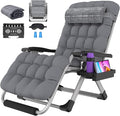 Suteck Oversized Zero Gravity Chair,33In XXL Outdoor Recliner Chair w/Removable Cushion&Headrest, Camping Lounge Chair w/Upgraded Lock&Footrest, Reclining Patio Chairs for Indoor Outdoor,500LBS by Suteck