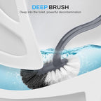 SetSail Toilet Brush and Holder Set, Compact Size Curved Toilet Bowl Brush - Image 3