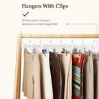 HOUSE DAY Clear Pants Hangers 100 Pack, Non-Slip Plastic Skirt Hanger - Image 4