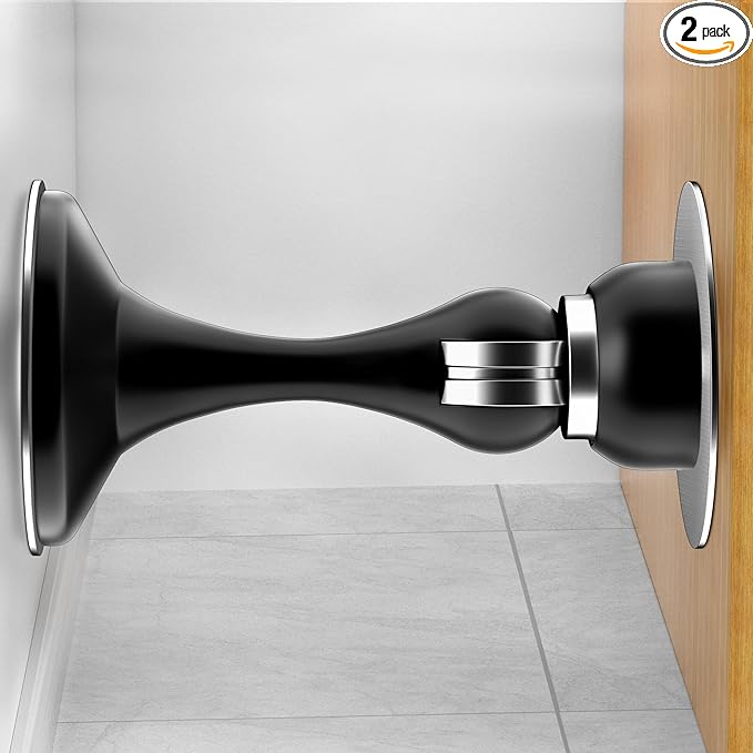 Magnetic Door Stoppers 1 Pack, Stainless Steel Magnetic Door Stop, Wall & Floor by Crosize