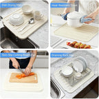 Silicone Dish Drying Mat for Kitchen Counter, Upgraded Extra Thick 1.1” - Image 6