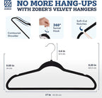 ZOBER Black Velvet Hangers 50 Pack - Image 3