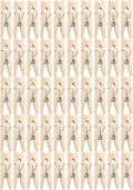 Wooden Clothes Pins, Natural Wood, 50 Pack, 1.8 Inch, Wooden Rust Resistant by DIAO79NI