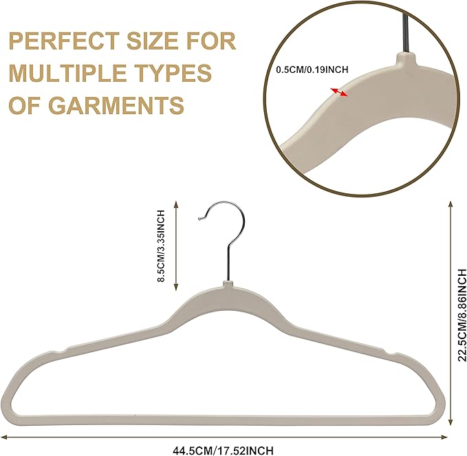 Quality Hangers Multi Pack Slim Plastic Hangers - Image 4