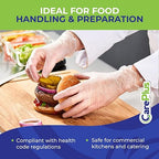 CARE PLUS Vinyl Gloves Clear Extra Large Size 200 Count | Heavy Duty, - Image 5
