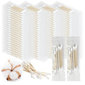 Travel Size Cotton Swabs, Individually Wrapped Disposable Double Round Tips by MeanHoo