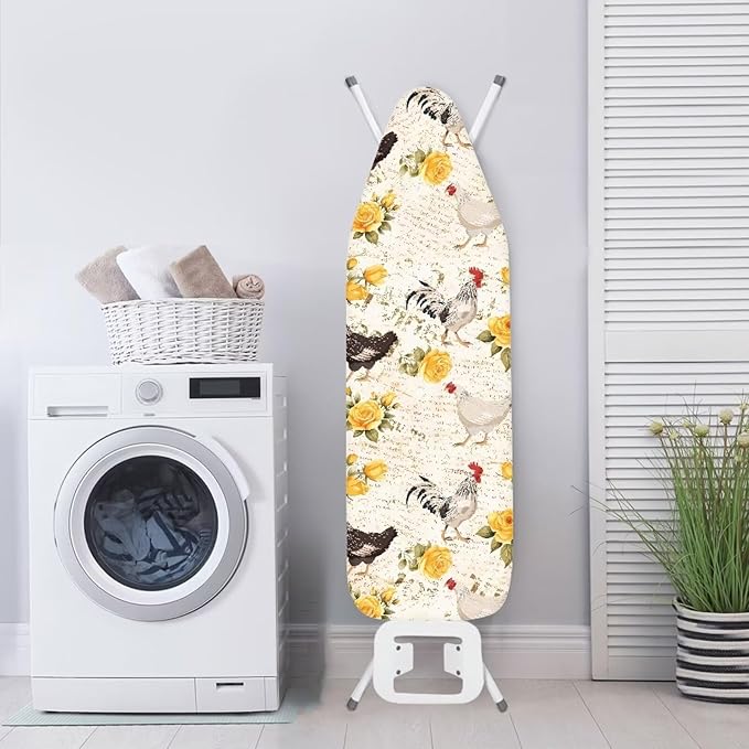 Sprowallow Rooster Rose Ironing Board Cover and Pad - Image 4