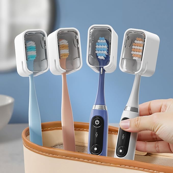 Travel Toothbrush Head Cover 4PCS, Electric Toothbrush Covers Caps, Ventilated by GONGQIN