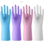 KAQ Rubber Kitchen Dishwashing Gloves: 4 Pairs Reusable Household Cleaning Glove by KAQ