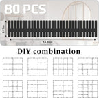 Vesici 80 Pcs Drawer Dividers Adjustable Plastic Organizer DIY Separators - Image 2