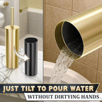 2 PCS Gold Toilet Brush and Holder Set - Image 8