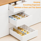 Bamboo Drawer Dividers 4" High, 12.8-18" Adjustable Drawer Organizers - Image 3