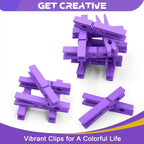 Colored Clothes Pins Wooden 100 Pack, Clothes Clips - Image 5