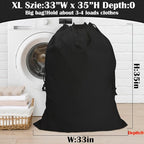 Canvas Laundry Bag 33"Wx 35"H, Thick Canvas Laundry Bag - Image 2