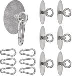 6 Pcs Self Adhesive Ceiling Hook Stainless Steel Pad Eye Hooks Nail-Free Wall by Sankoly