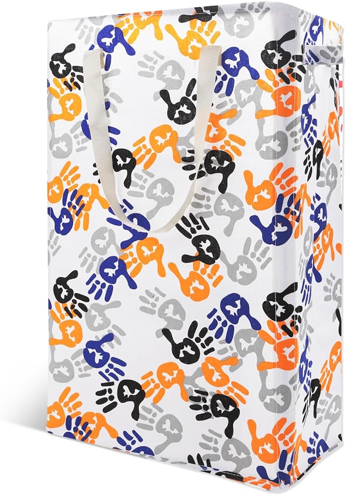 Odonata Slim Laundry Hamper Handles Collapsible Laundry Basket Thin Dirty by Odonata
