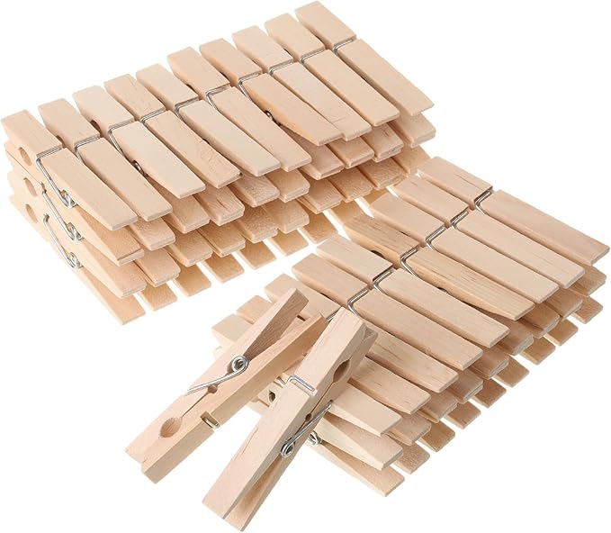 Mr. Pen- Wooden Clothes Pins, Large Natural Wood, 50 Pack, 2.9 Inch, Rust by MrPen