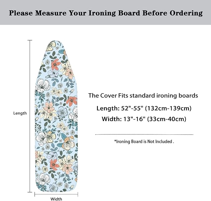 Dense Flower Ironing Board Cover and Pad Cover - Image 6