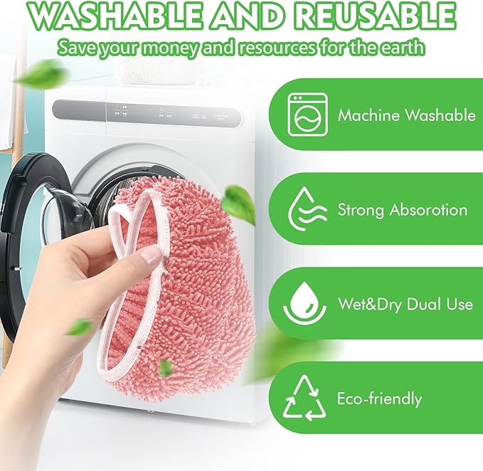Reusable Microfiber Mop Pads Compatible - Image 6