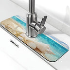 Beach Starfish Seashell Shell Summer Kitchen Sink Splash Guard Faucet Mat Super by Unknown